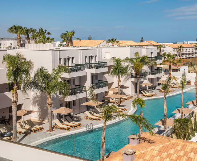 Gouves Park panoramic view of the pools